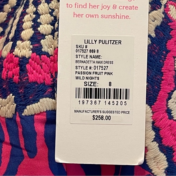 Lilly Pulitzer Bernadetta Maxi Dress Wild Nights Size 8 - Picture 6 of 15
